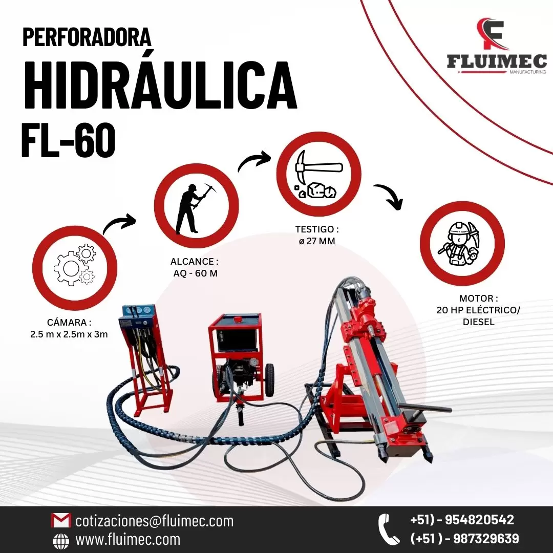 PERFORADORA FL-60 MINERA TAJO ABIERTO SOCAVON