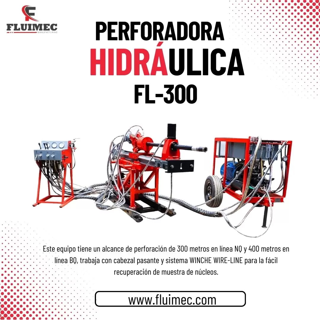 Perforadora FL-300 Extrae núcleos con sistema Wire Line