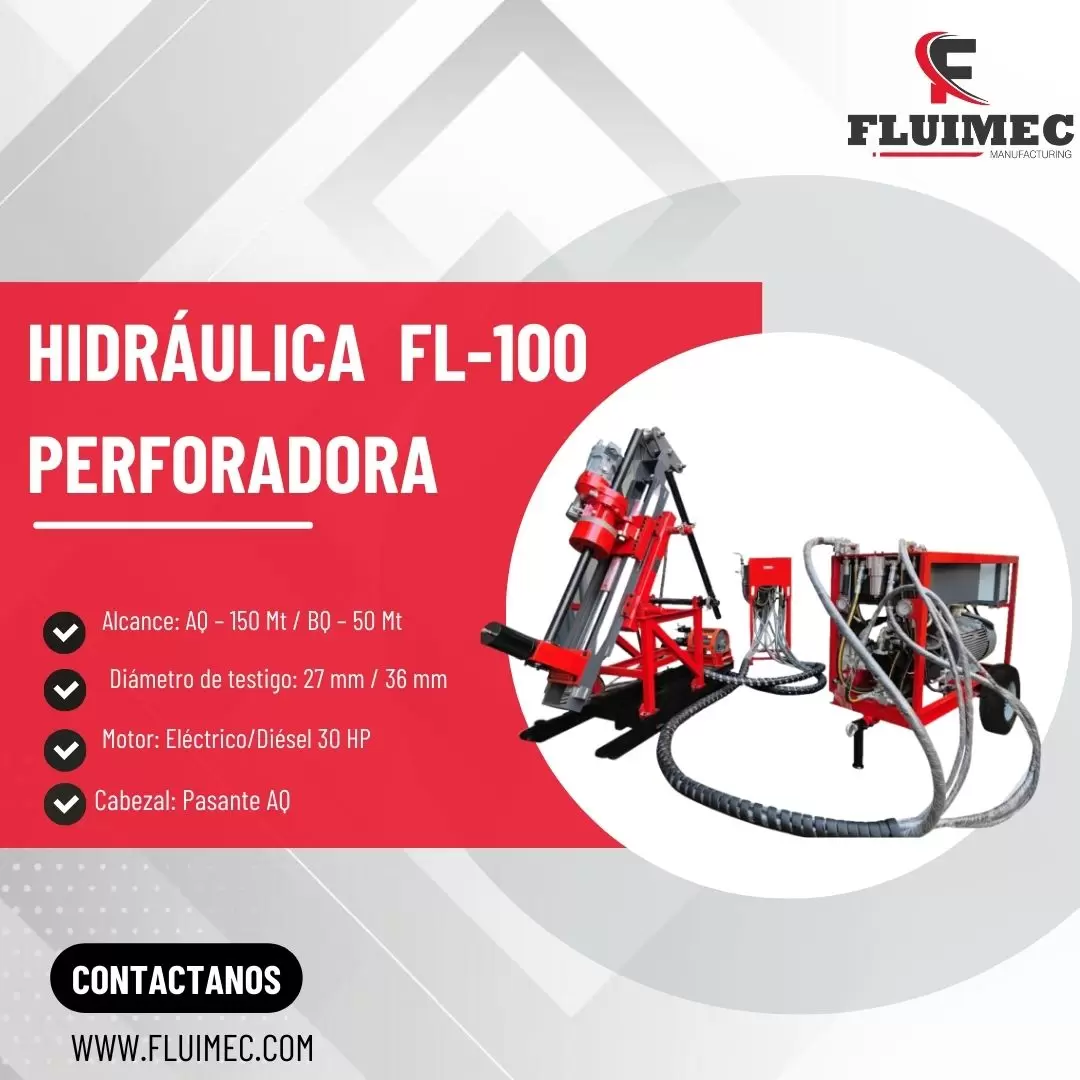 Hidraulica FL-100 - Equipo de perforación diamantina