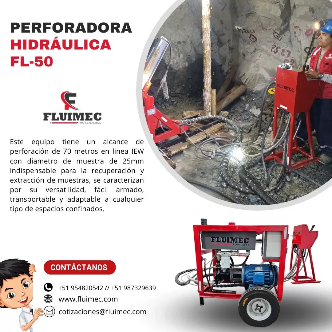 HIDRAULICA FL-50 - Equipo para estudio de subsuelo en mina