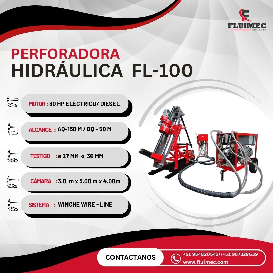 Hidraulica FL-100 - Maquina para estudios geologicos