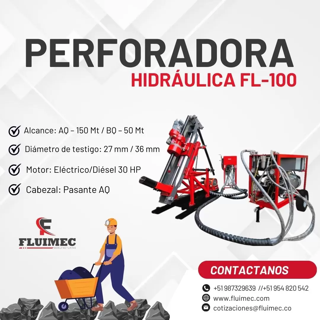 PERFORADORA FL-100 EQUIPO PARA SECTOR MINERO