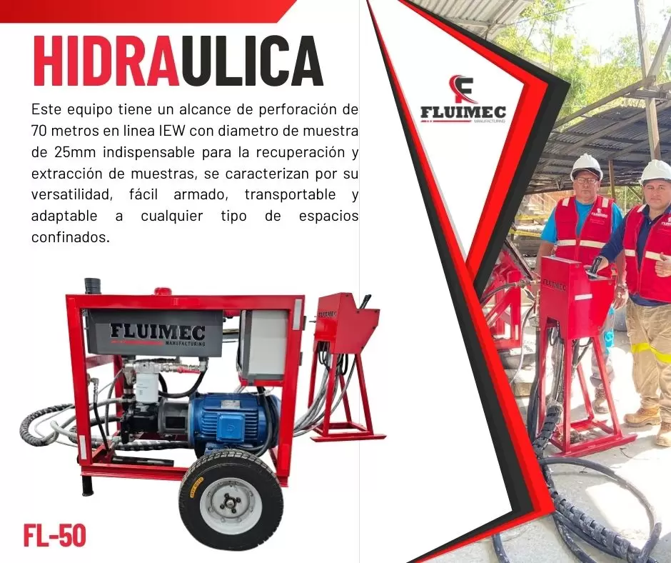 perforadora hidraulica para prospeccion minera FL-50 