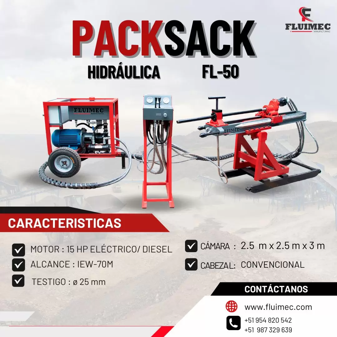 Hidraulica FL-50 Perforadora para proyectos mineros