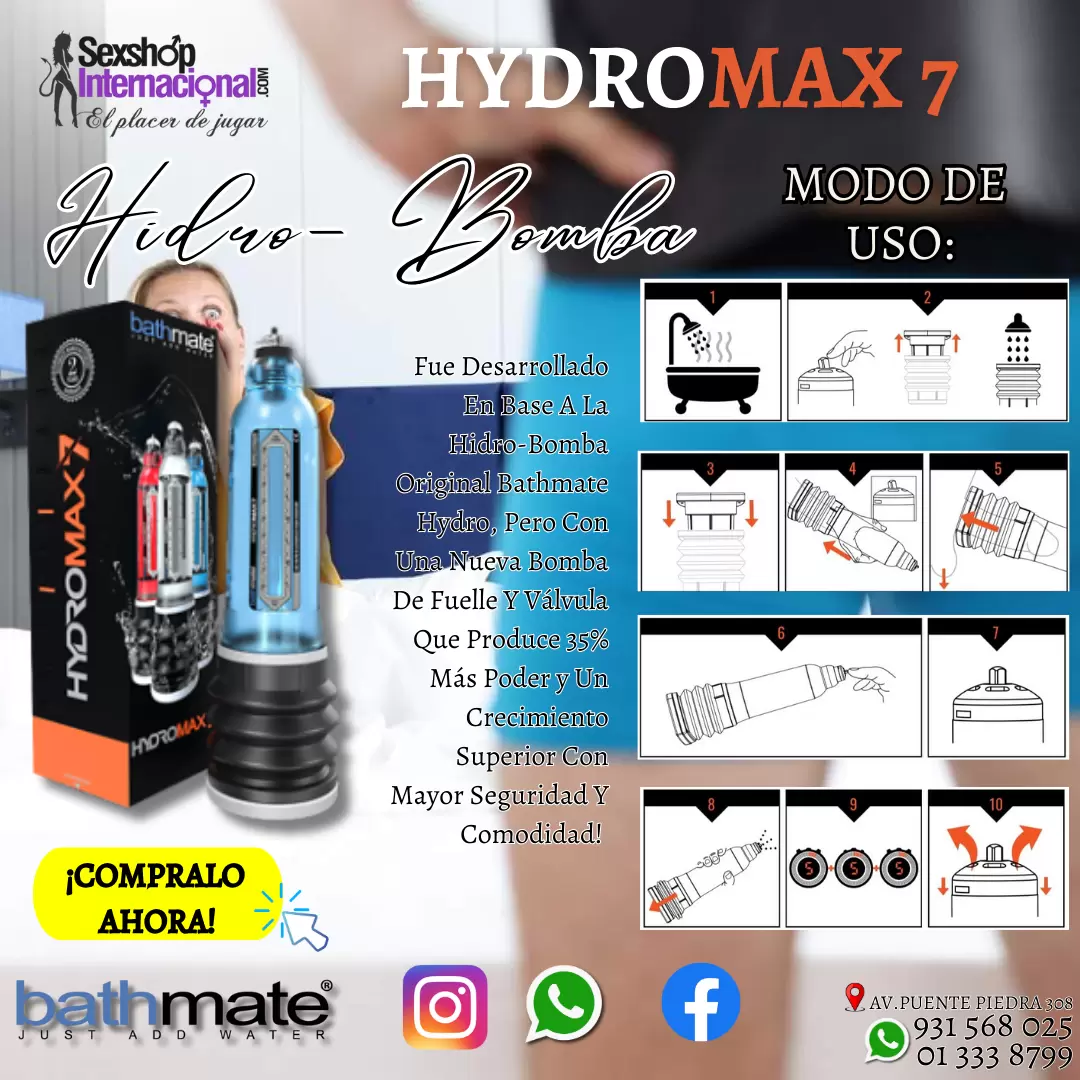 HYDROMAX 7 HIDRO-BOMBA PENE GRANDE 100 SEGURO Y EFECTIVO CEL 931568025