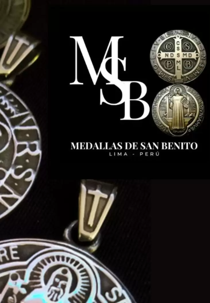 Medallas de San Benito Lima Peru Gam Italy Joyas 