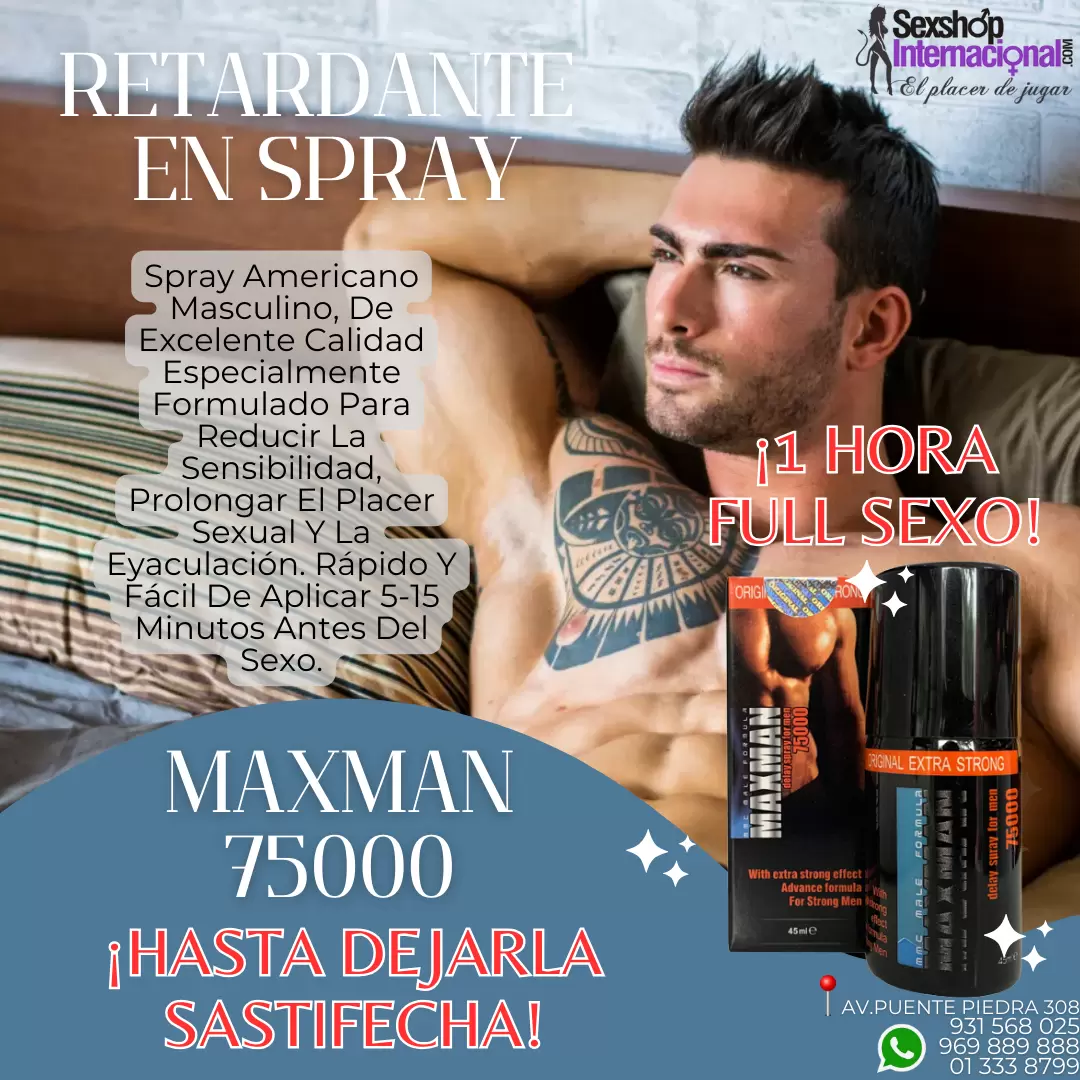 MAXMAN 75000 RETARDANTE POTENCIALIZADOSEXSHOP TODO PERU 931568025