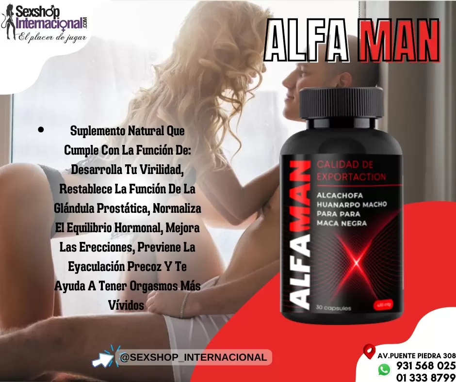 ALFAMAN MEJORA RENDIMIENTO CAMA DESARROLLO ERECCION SEXSHOP 931568025 