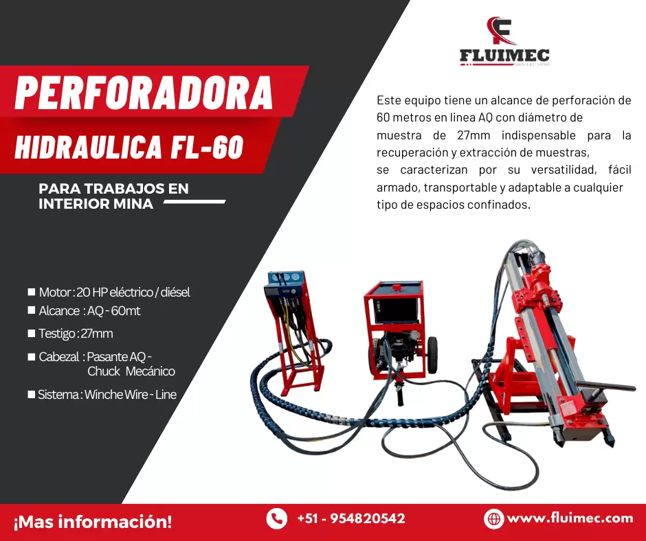 PACKSACK HIDRAULICA FL-60 MÁQUINARIA PARA MINERÍA