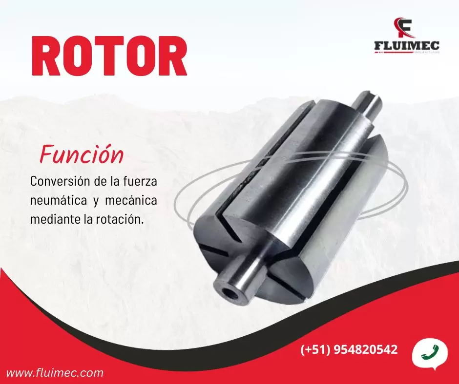 ROTOR Repuesto importante de la perforadora PACKSACK NEUMATICA FL-50 