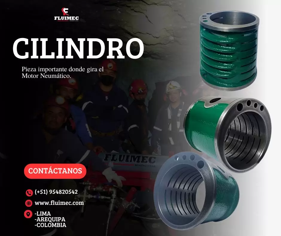 CILINDRO- Pieza importante donde gira el motor neumático 