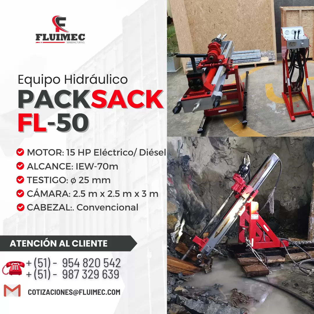 PACKSACK HIDRAULICA FL50 - MAQUINA PERFORADORA 