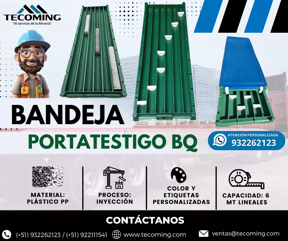 BANDEJA PORTATESTIGO BQ PRODUCTO MINERO TECOMING SAC_AREQUIPA