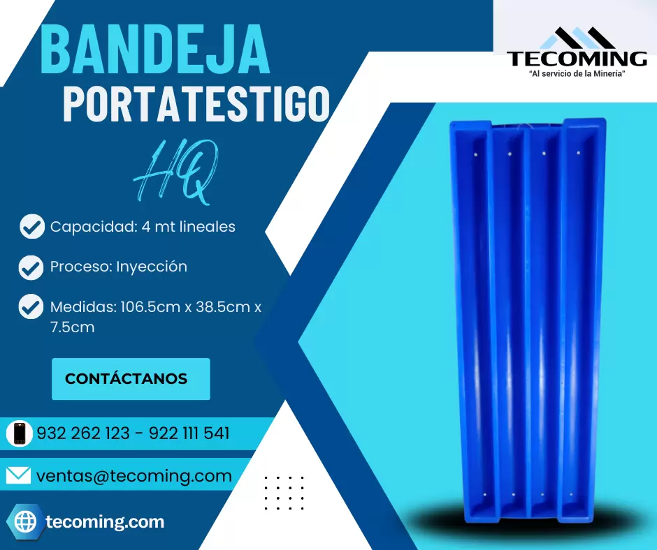 BANDEJA PORTATESTIGO BQ PRODUCTO MINERO TECOMING SAC_AREQUIPA