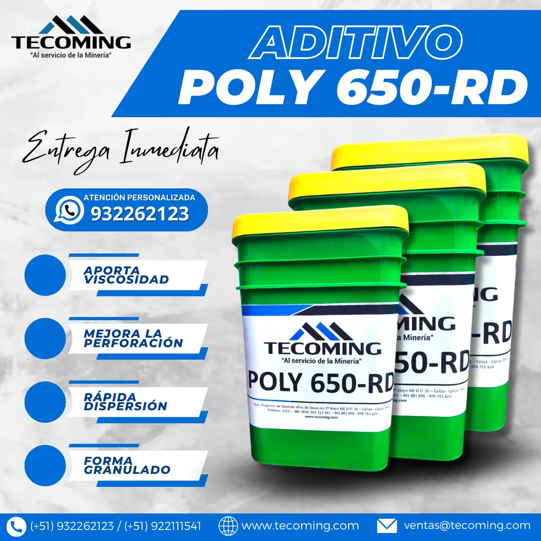 ADITIVO POLY 650- RD PRODUCTO PARA MINERIA TECOMING SAC_AREQUIPA