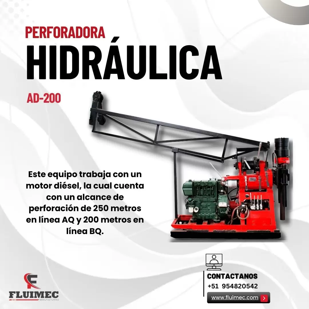 PERFORADORA HIDRAULICA AD200 - maquina para mineria 