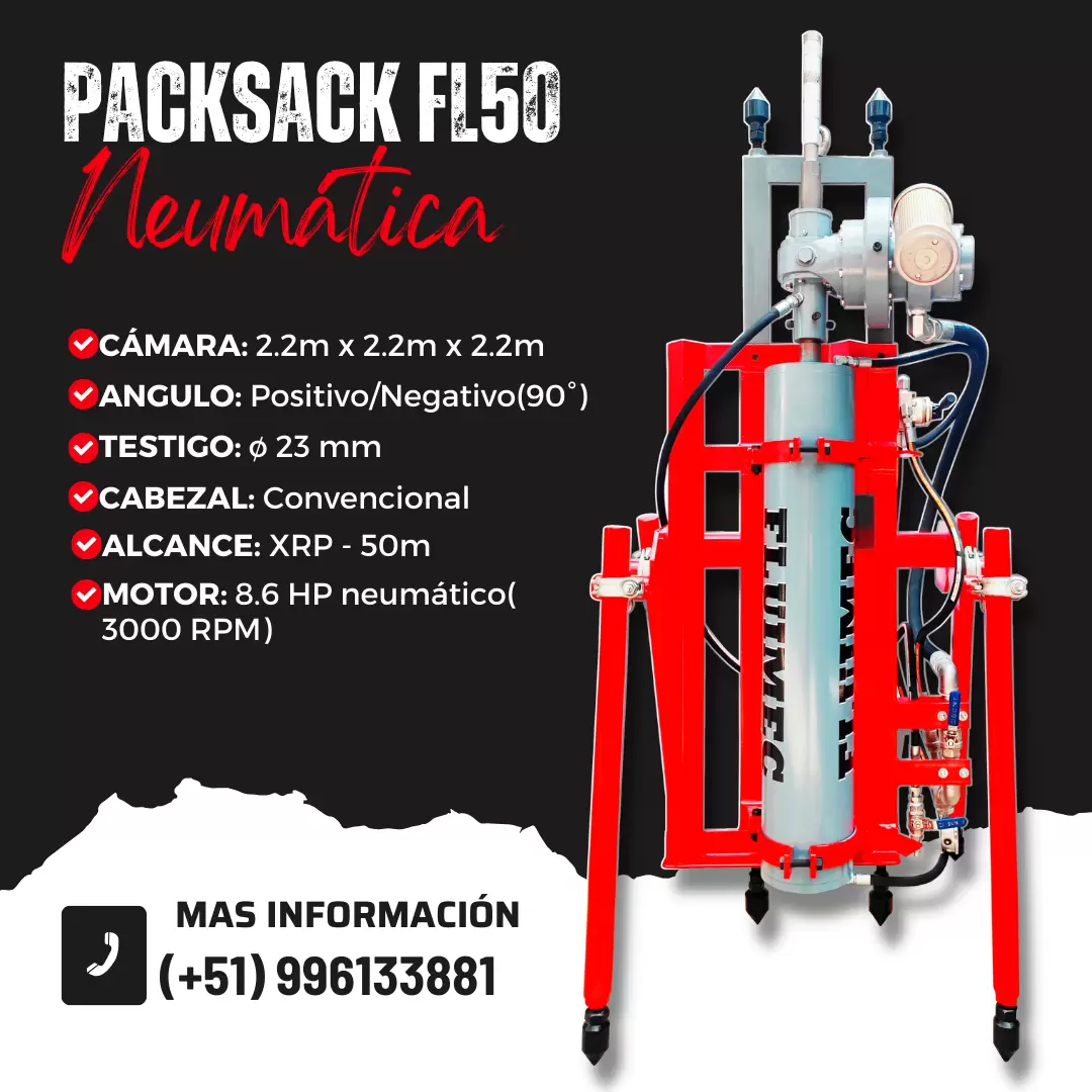 PACKSACK NEUMATICA FL50 - Indispensable para la exploración y extracción de muestras 