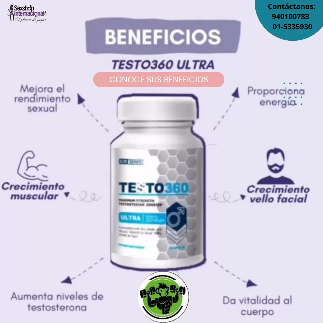 POTENCIADOR TESTO ULTRA 360 NATURAL SEXSHOP - JR. SOL DE ORO