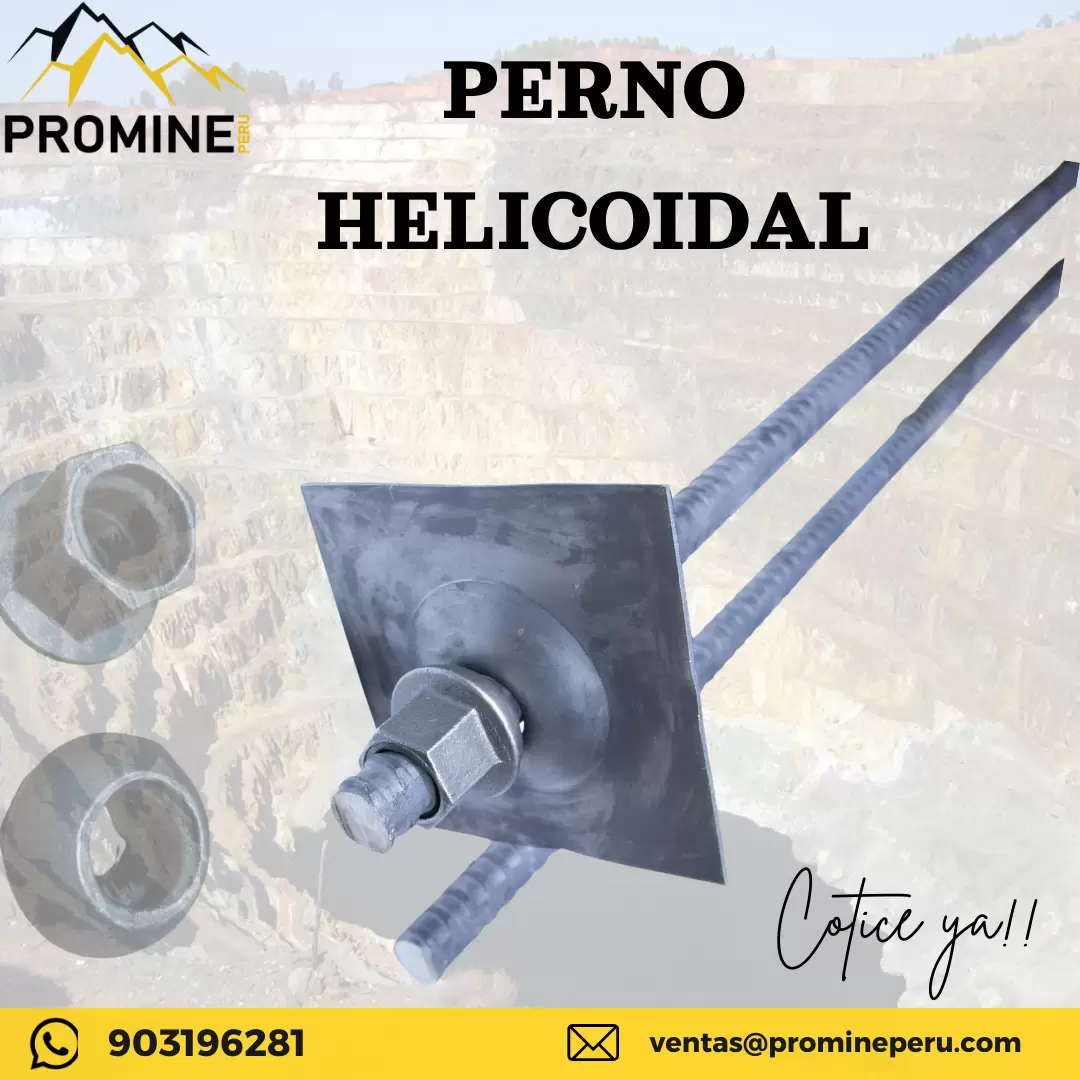 PERNO HELICOIDAL SOSTENIMIENTO MINERO PROMINE SAC_AREQUIPA 