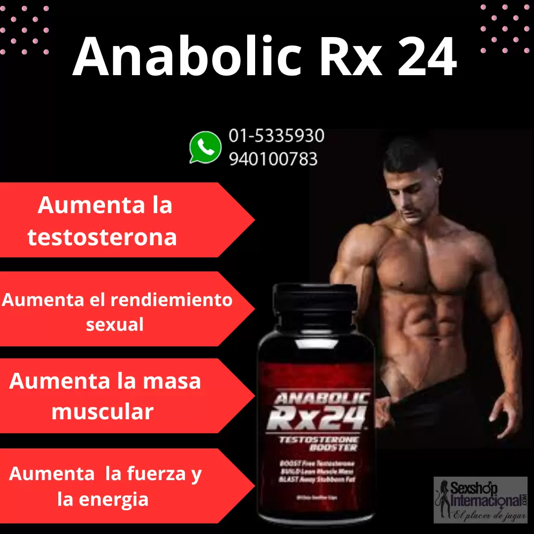 SUPLEMENTO DE TESTOSTERONA 1 ANABOLIC RX 24 ORIGINAL