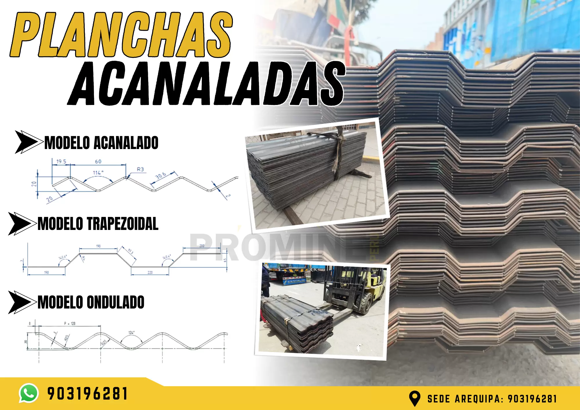 PLANCHAS ACANALADAS SOSTENIMIENTO MINERO PROMINE SAC-AREQUIPA 