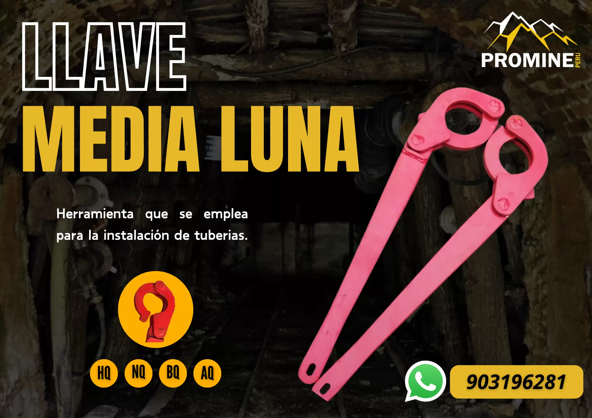 LLAVE MEDIA LUNA PRODUCTO MINERO PROMINE SAC_AREQUIPA 