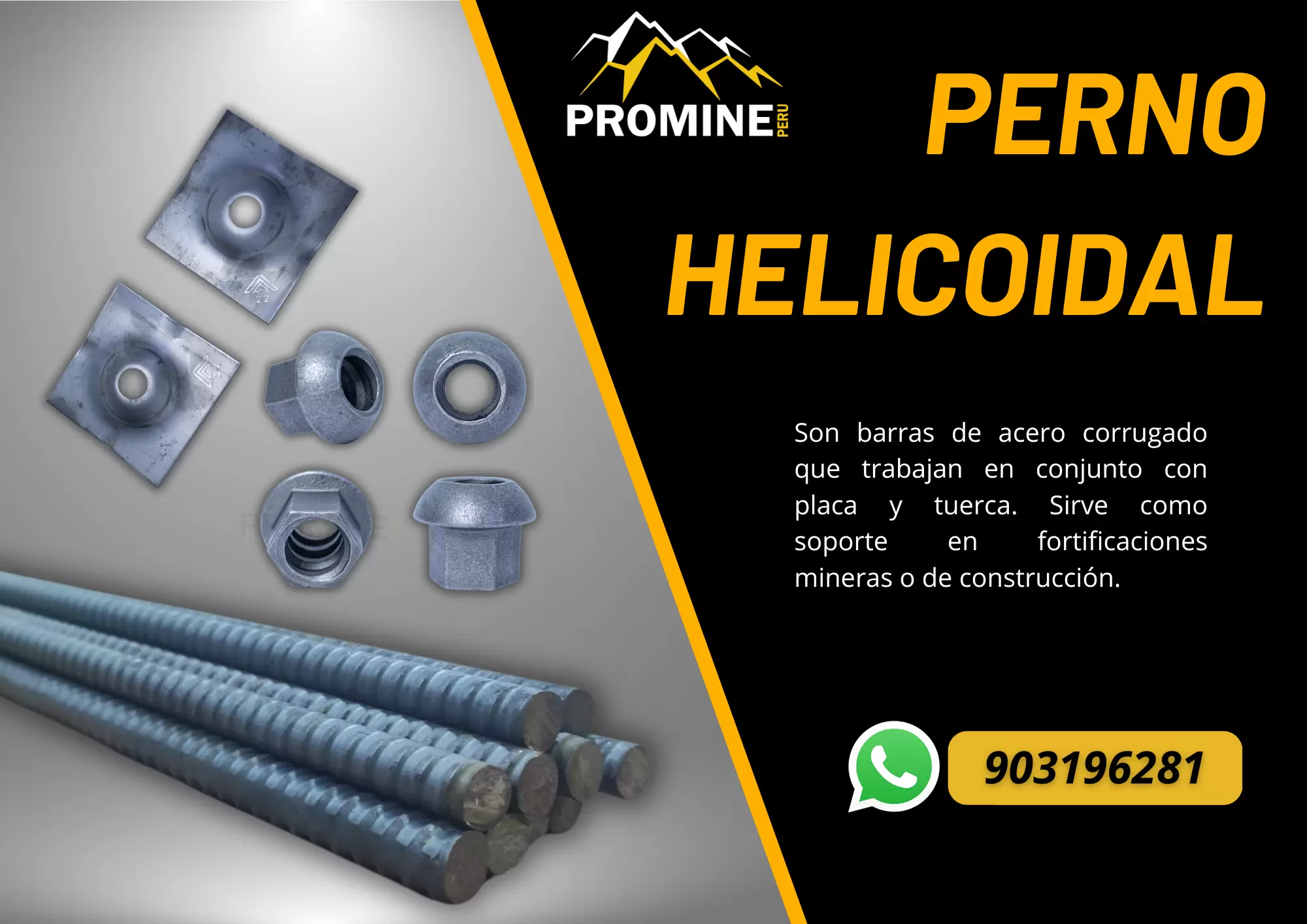 PERNO HELICOIDAL MINERA PROMINE SAC_AREQUIPA 