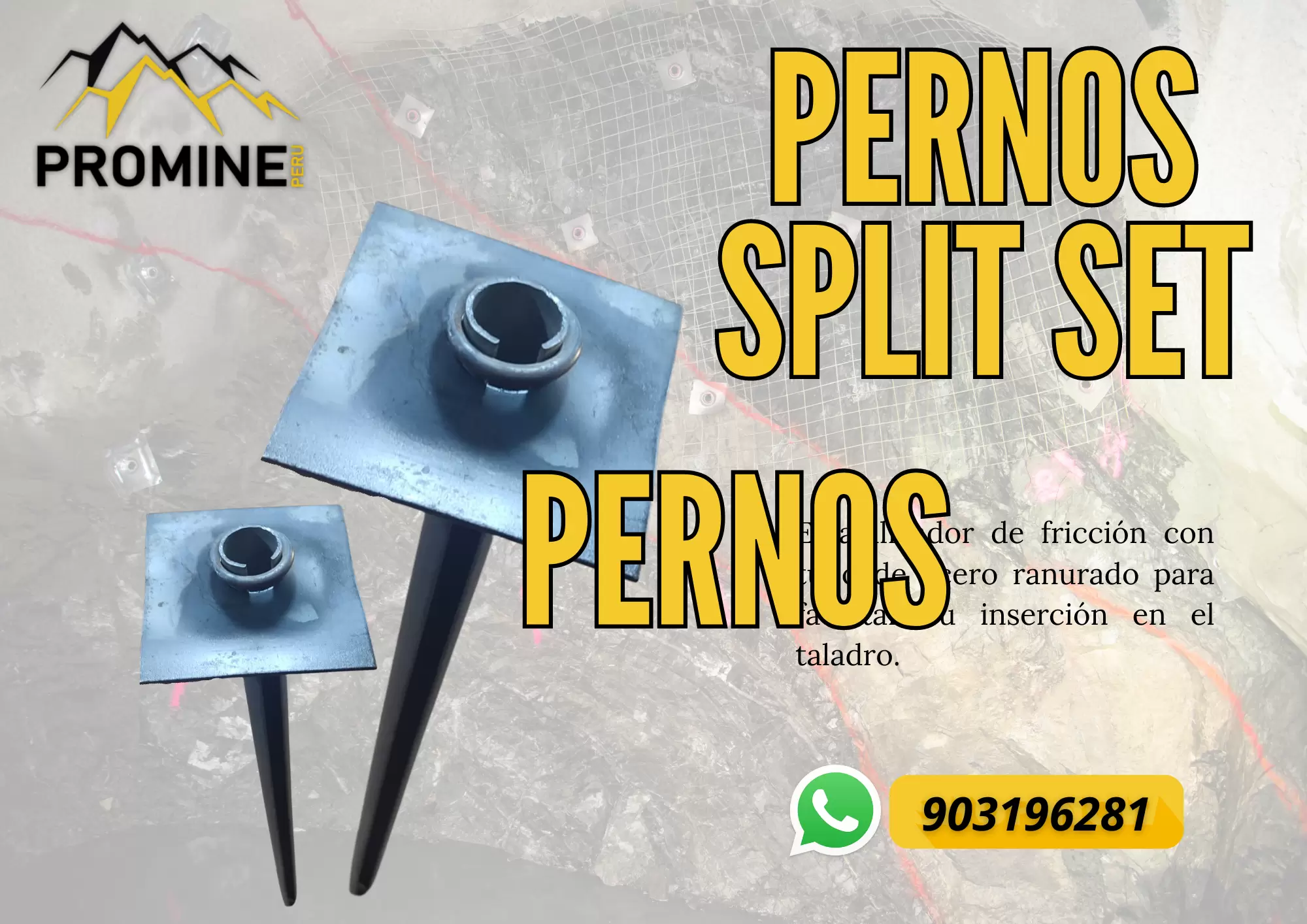 PERNOS SPLIT SET PRODUCTO MINERO PROMINE SAC_AREQUIPA 