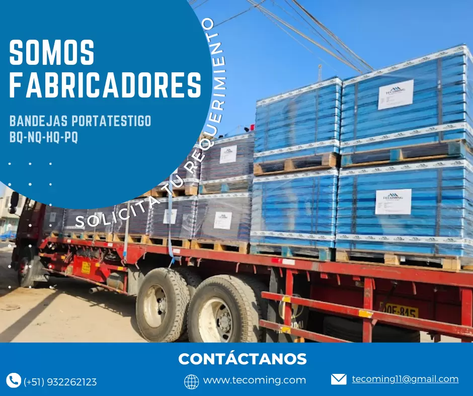 ALMACENADORES DE YACIMIENTOS MINEROS - BANDEJAS PORTATESTIGO BQ-NQ-HQ-PQ TECOMING SAC_AREQUIPA 