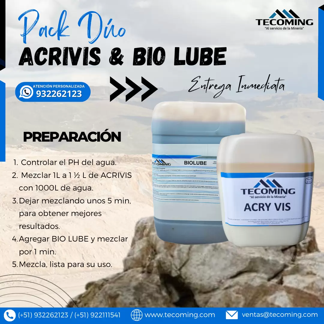 ACRIVIS BIO LUBE PRODUCTO MINERO TECOMING SAC_AREQUIPA 