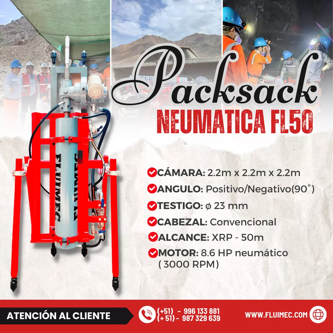 PACKSACK NEUMATICA FL50 PARA YACIMIENTO DE MINERALES 