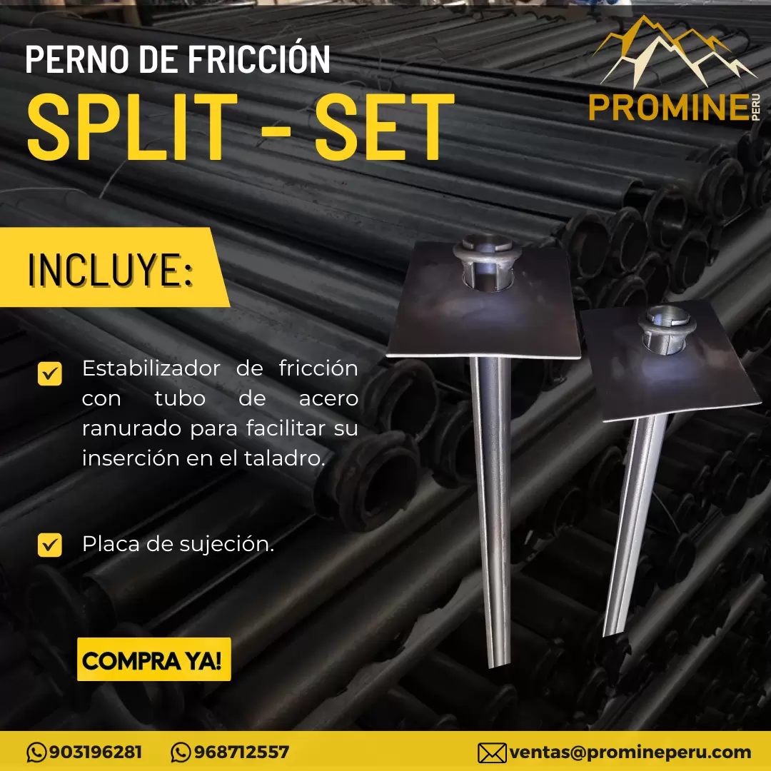 PERNO DE FRICCIÓN SPLIT SET PROMINE SAC_AREQUIPA