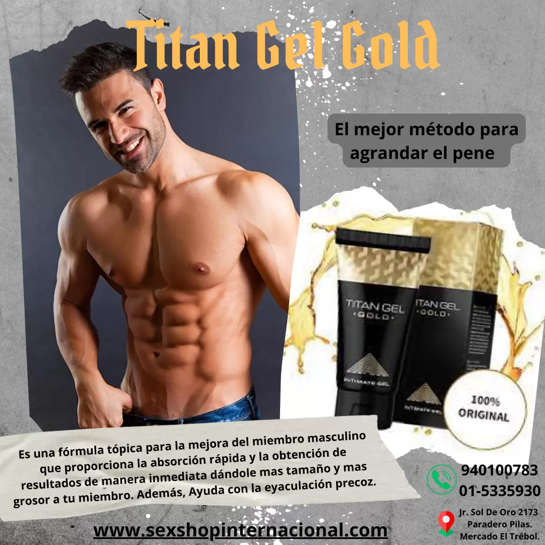 Titan Gel Gold original para agrandar el pene - JR. SOL DE ORO 