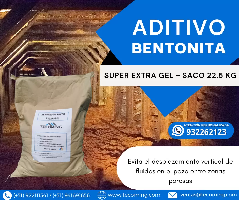 ADITIVO BENTONITA SUPERN EXTRA GEL PRODUCTO MINERO TECOMING SAC_AREQUIPA 