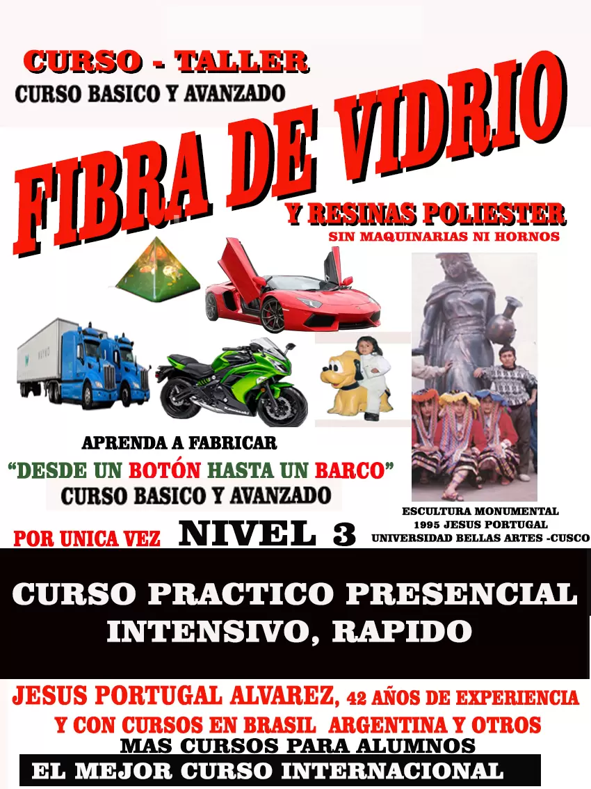 CURSO DE FIBRA DE VIDRIO RESINAS Y OTROS MATERIALES