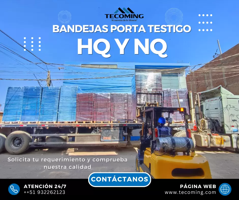 BANDEJA PORTATESTIGO NQ -HQ PRODUCTO PARA SOSTENIMIENTO MINERO TECOMING SAC 