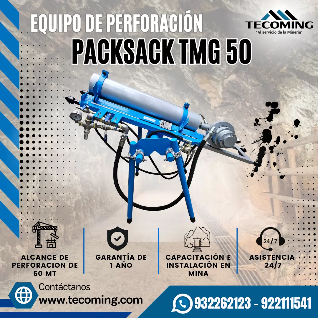 EQUIPO DE PERFORACIÓN PACKSACK TMG 50 TECOMING SAC_AREQUIPA 