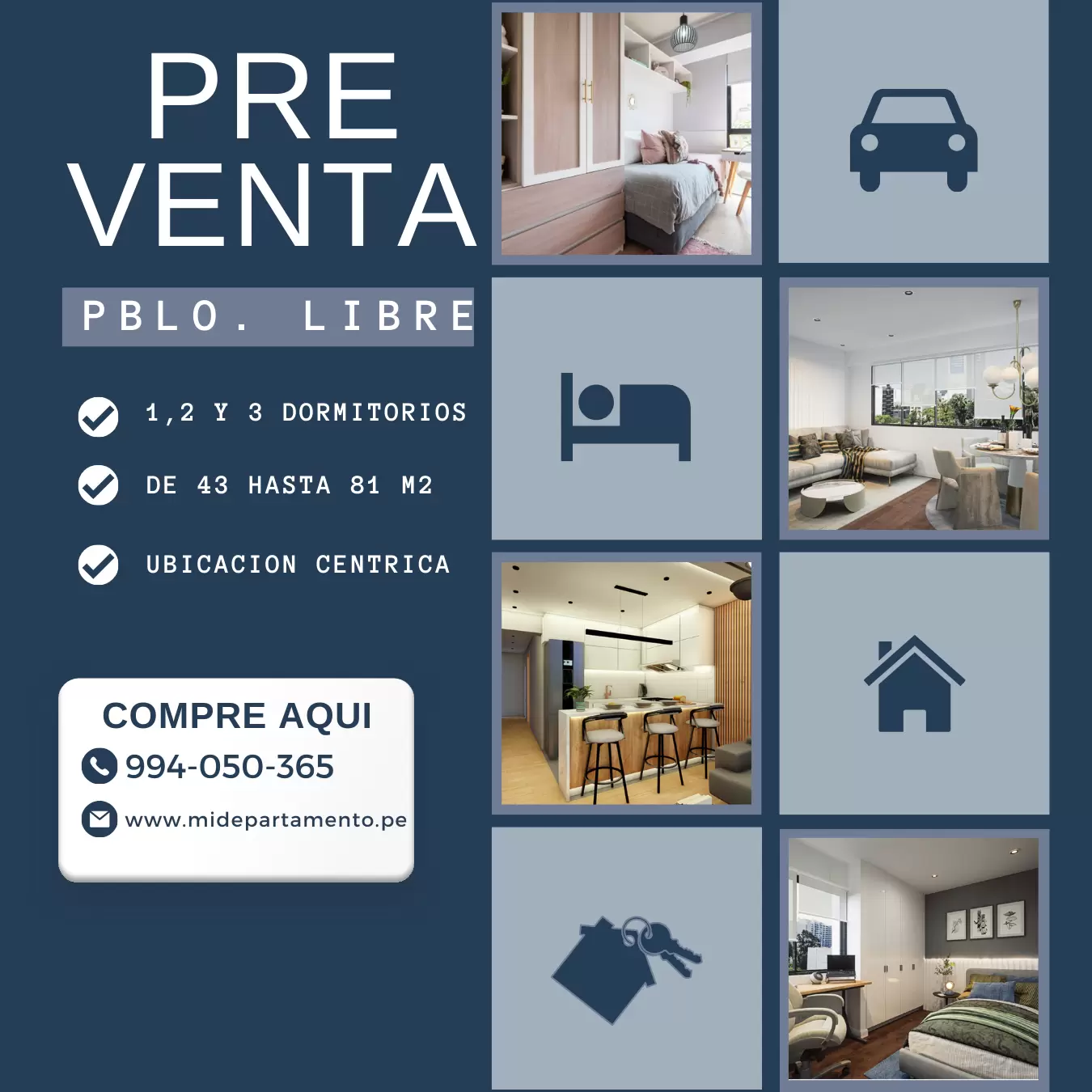 Compre aqui su departamento estreno en Lima - Midepartamento.com