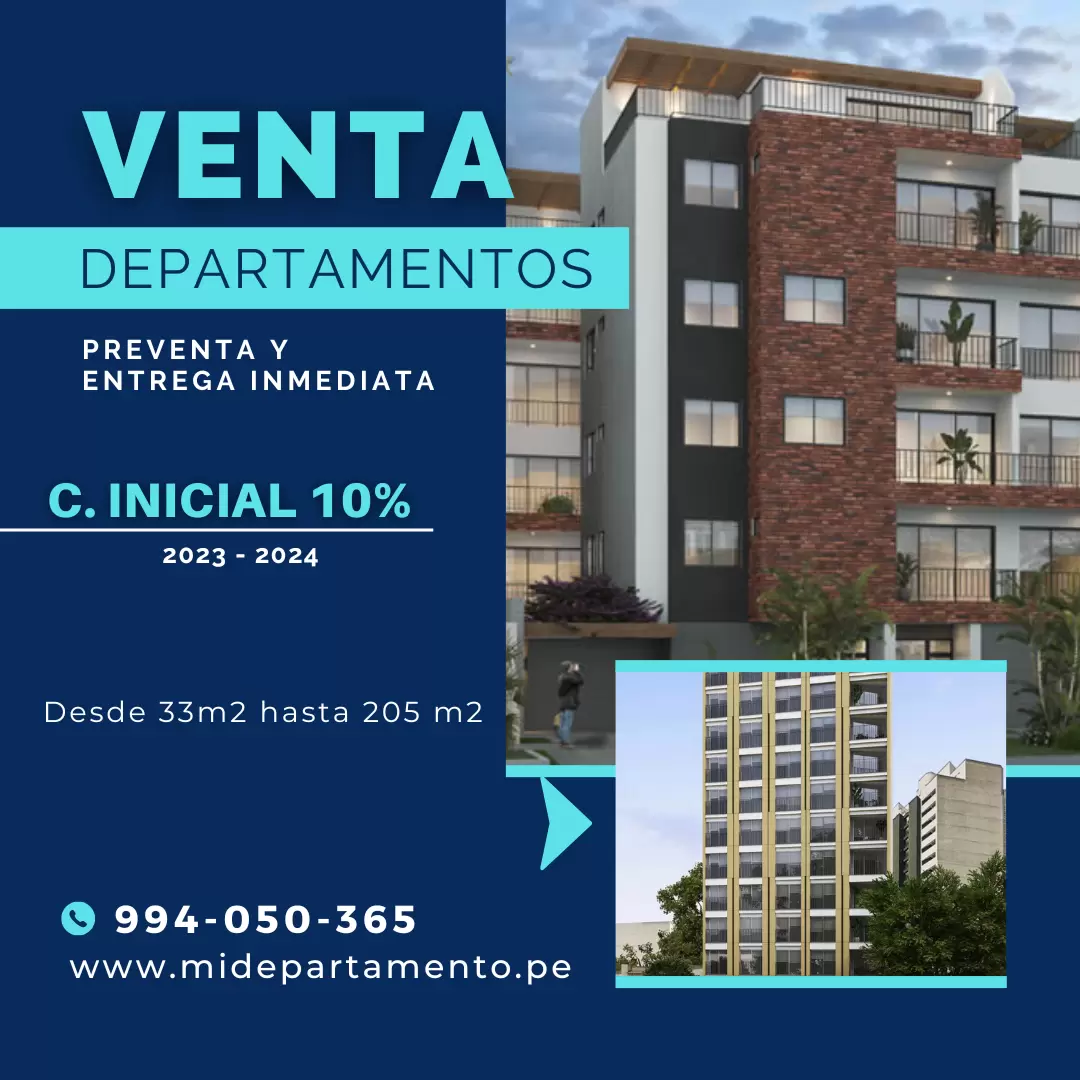 Vendemos departamentos para solteras. Midepartamento.pe