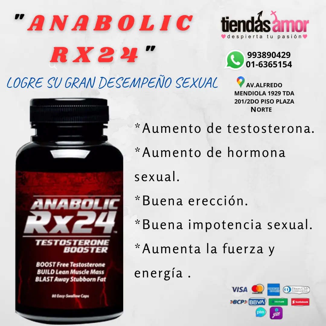 Anabólico Rx24 alto rendimiento SEXUAL Y DESARROLLO