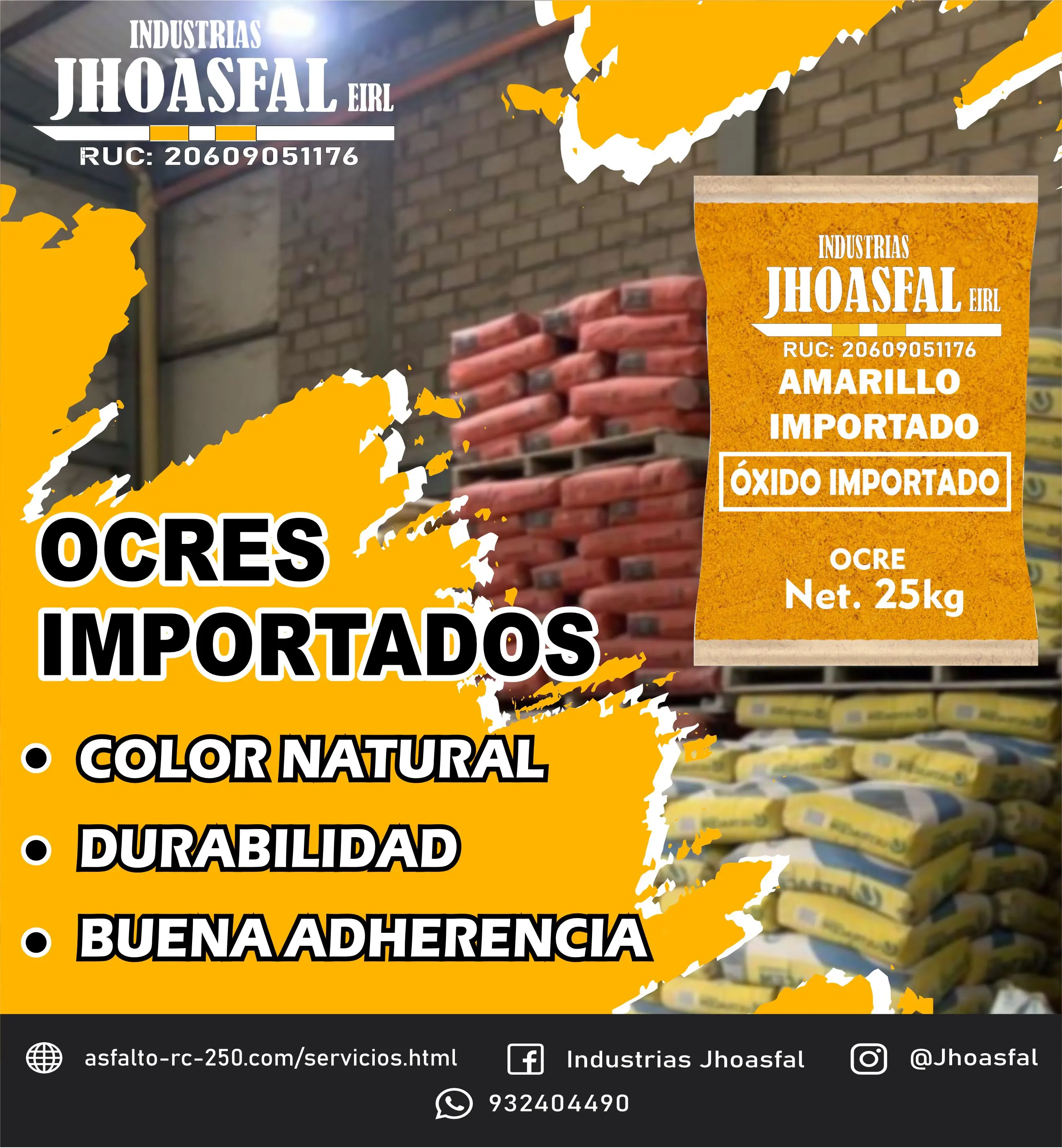 Venta de Ocre para pigmentar