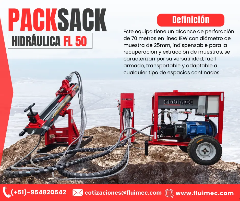 PACKSACK HIDRAULICA FL50 equipo para socavón mina 