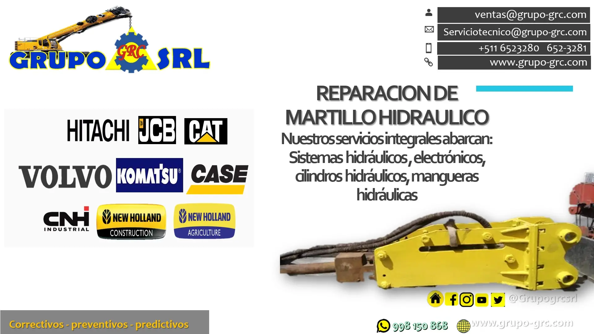 mantenimiento y reparacion de martillos hidraulicos