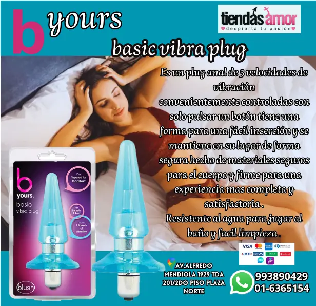 B YOURS BASIC PLUG VIBRANTE EN FORMA DE V SILICONA SUAVE 993890429