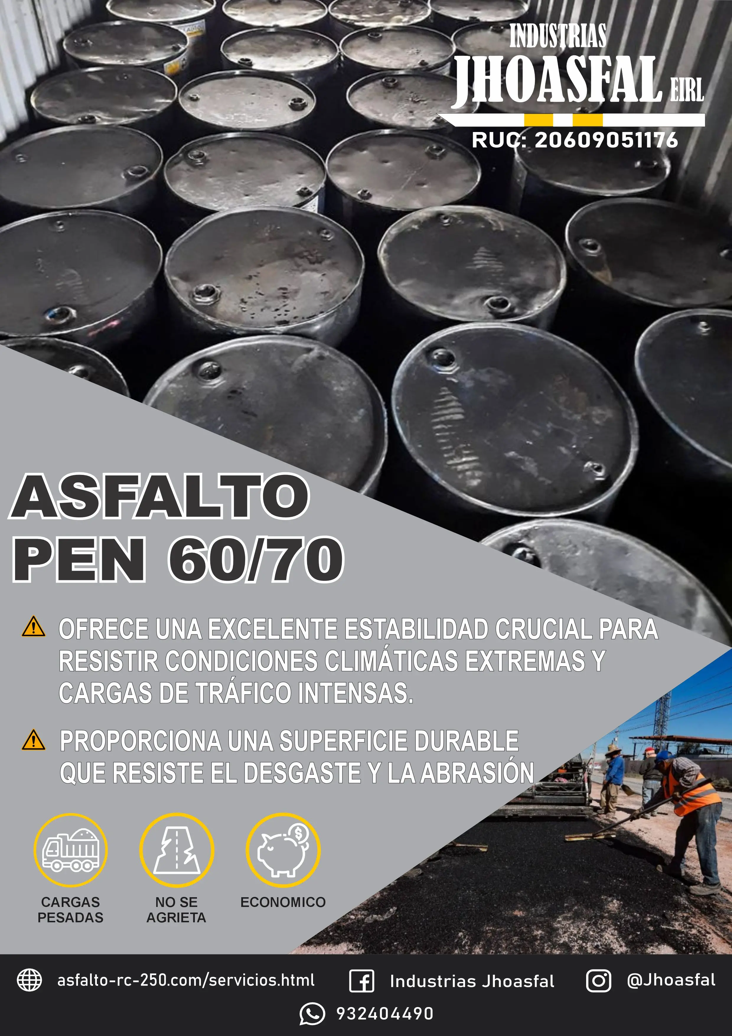 Venta de Asfalto en Cilindros 