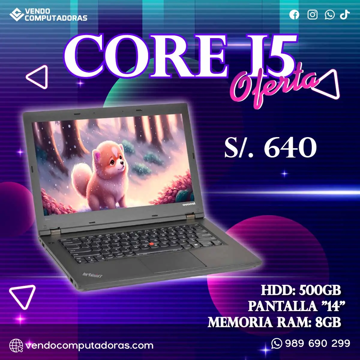 LAPTOP CORE I5 EFICIENCIA TOTAL 