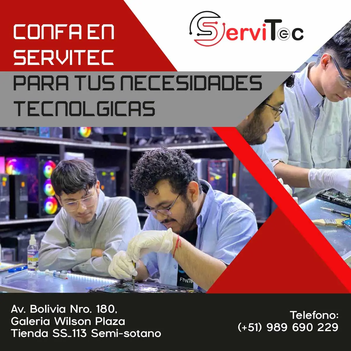  SERVITEC TU ALIADO EN REPARACIÓN DE PCs 