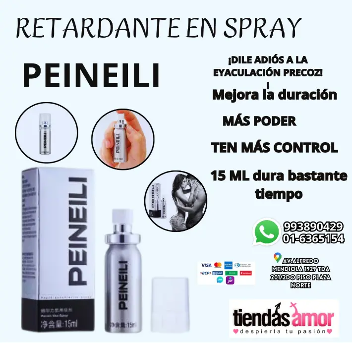 PEINEILI CLÁSICO Y POTENTE RETARDANTE EN SPRAY SEXSHOP PLAZA NORTE 993890429