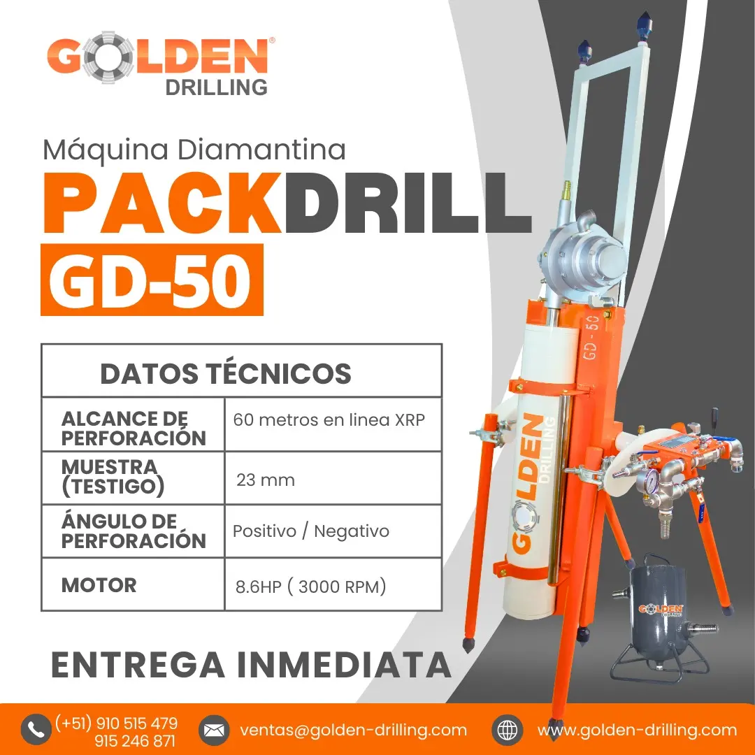 PACKDRILL PARA EL MUESTREO DE NÚCLEOS GEOLÓGICOS 