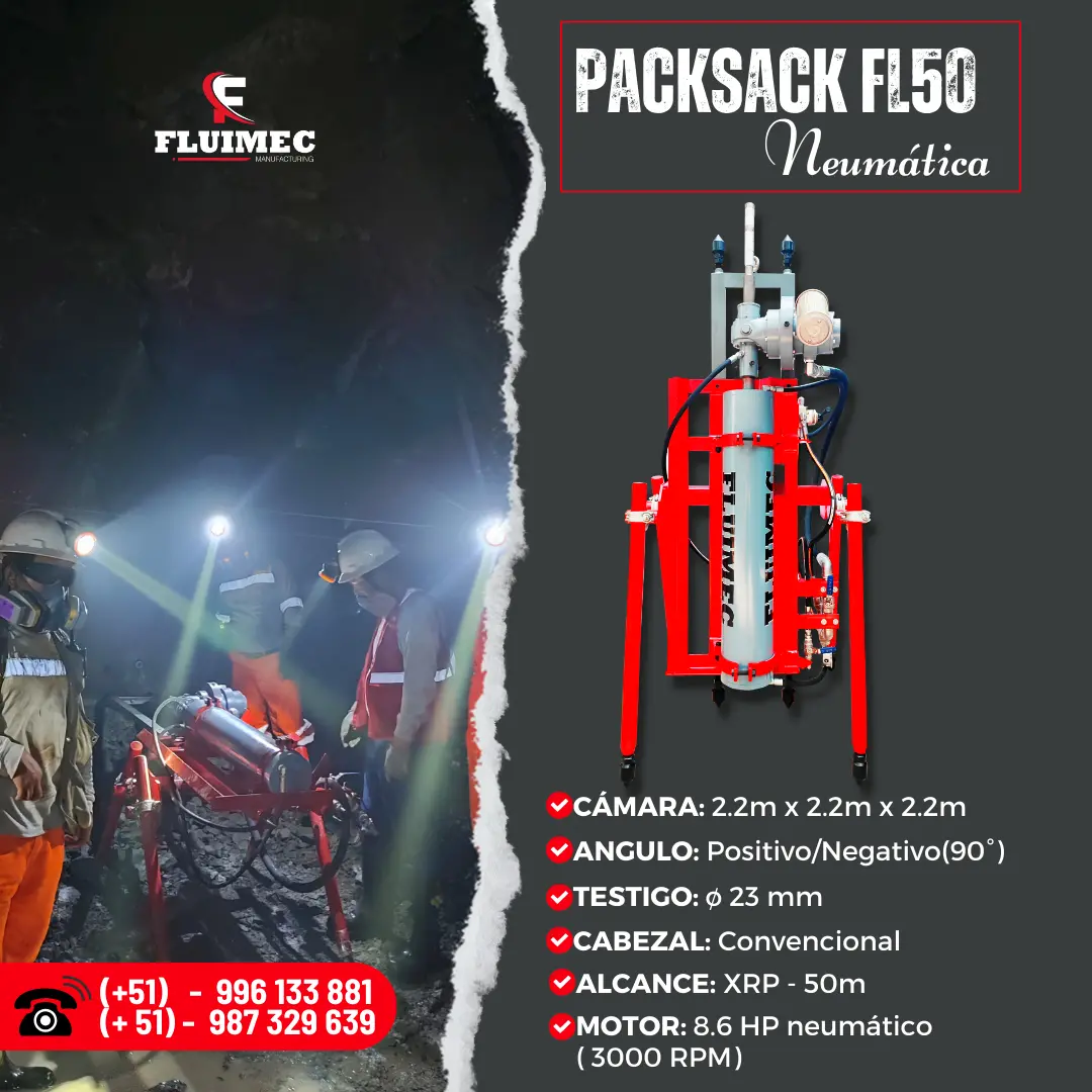 PACKSACK NEUMATICA FL50 EQUIPO PARA INTERIOR MINA 